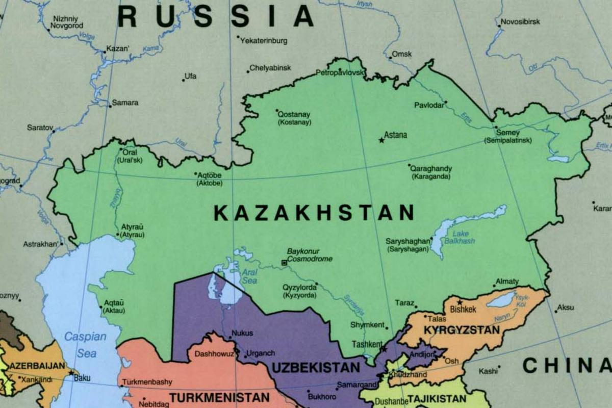 zemljevid almaty Kazahstan