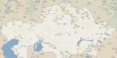 Zemljevid Kazahstan cesti