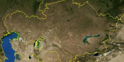 Zemljevid Kazahstan topografske