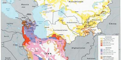 Zemljevid Kazahstan vere