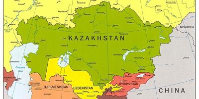 Zemljevid Kazahstan zemljevid azije