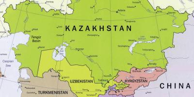 Zemljevid tengiz Kazahstan